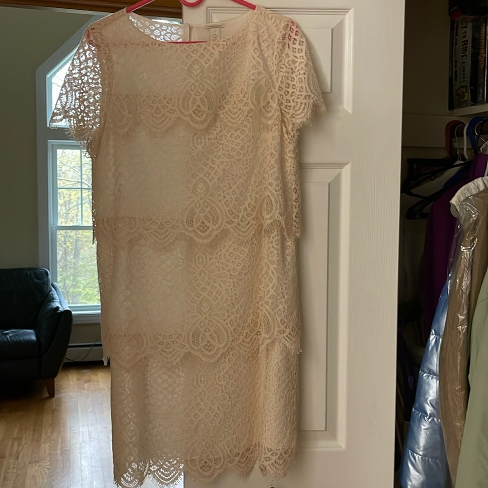 NWT cream colored lace dress